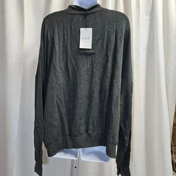 LNA Blake 1/2-Zip Sweatshirt Black Size XL NWT - Picture 5 of 7